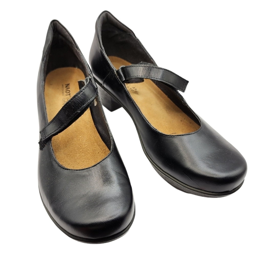 Naot Muse Black Madras Leather Mary Jane 41